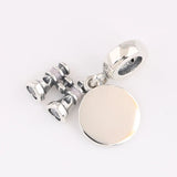 S925 Silver Enamel Binoculars Bead Charm for Bracelet Bangle