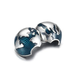 S925 Enamel Globe Clip Flower Bead Charm Bracelet