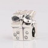 Enamel Santa & Giftbox Christmas Charm for Bracelet