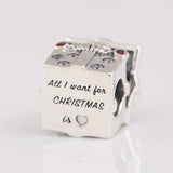 Enamel Santa & Giftbox Christmas Charm for Bracelet