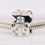 Enamel Santa & Giftbox Christmas Charm for Bracelet