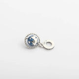 S925 Spinning Globe Crystal Pendant Bead Charm for Bracelet