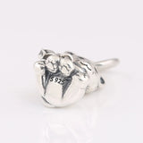 S925 Silver Enamel Cat Pendant for Women Bracelet DIY Jewelry