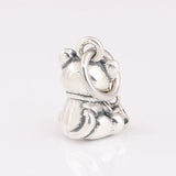 S925 Silver Enamel Cat Pendant for Women Bracelet DIY Jewelry