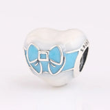 S925 Silver Heart Bead Charm for Bracelet Bangle DIY Jewelry
