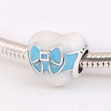 S925 Silver Heart Bead Charm for Bracelet Bangle DIY Jewelry