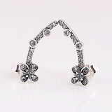S925 Silver Crystal Studs Earrings Wedding Party Jewelry