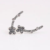 S925 Silver Crystal Studs Earrings Wedding Party Jewelry