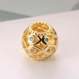 S925 Silver Ocean Charm Crystal Beads Bangle For Women