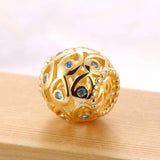 S925 Silver Ocean Charm Crystal Beads Bangle For Women