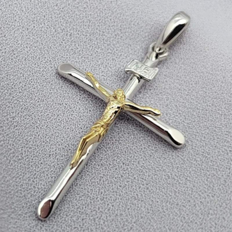S925 Silver Cross Pendant, European & American Style
