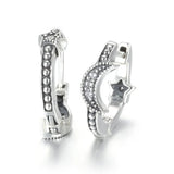 S925 Silver Moon Star Stud Earring Wedding Gift for Women