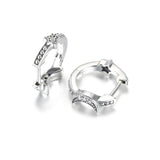 S925 Silver Moon Star Stud Earring Wedding Gift for Women
