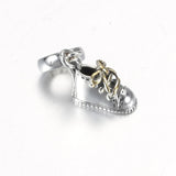 S925 Silver Baby Shoe Dangle Charm for Bracelet Bangle