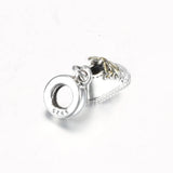S925 Silver Baby Shoe Dangle Charm for Bracelet Bangle