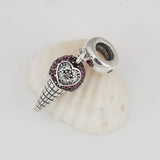 S925 Silver Ice Cream Dangle Charm Pendant Bead for Bracelet Bangle