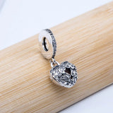S925 Silver Pendant Bead Angel Wings Dangle DIY Jewelry