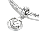 S925 Silver Soulmate Heart Charms for Lady Bracelet Bangle