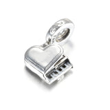 S925 Silver Piano Dangle Charm for Bracelet Bangle
