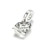 S925 Silver Piano Dangle Charm for Bracelet Bangle