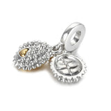 S925 Silver Durian Dangle Bead Charm for DIY Jewelry