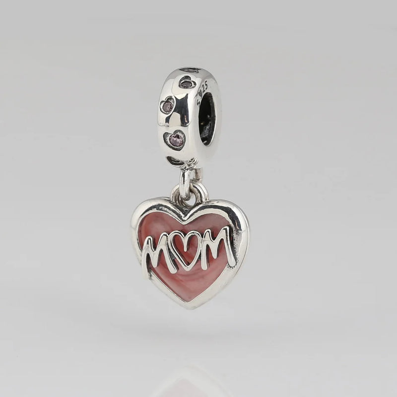 Mom Love Cream Dangle Charm Pendant