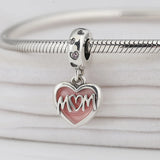 Mom Love Cream Dangle Charm Pendant