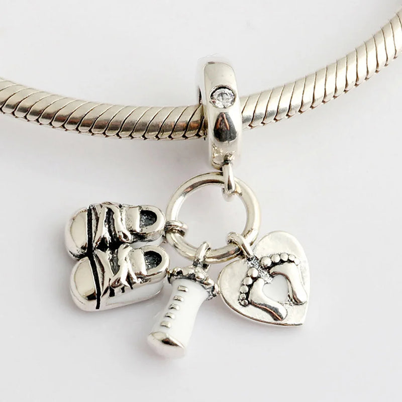 S925 Silver Pendant My Little Baby Charm for Bracelet Bangle