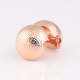 S925 Silver Rose Matte Brilliance Clip Stopper Bead Charm for Bracelet