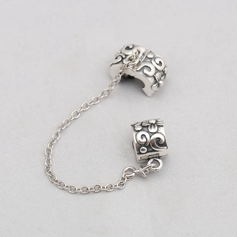 S925 Silver Safety Chain Clip for Women Bracelets & Bangles DIY Jewelry