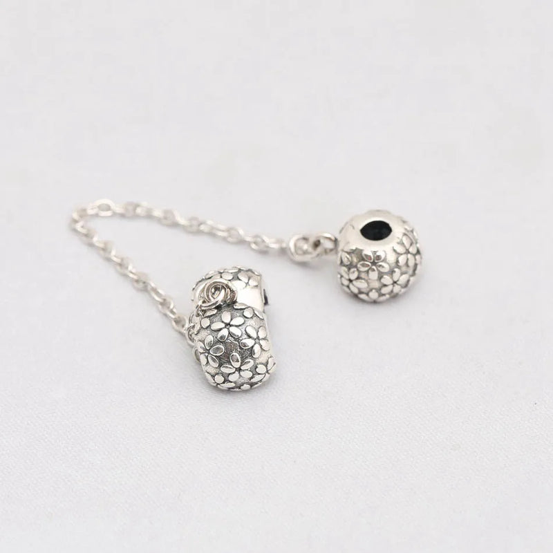S925 Silver Safety Chain Clip for Bracelets & Bangles DIY Jewelry