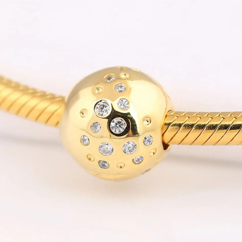 S925 Silver Crystal Clip Stopper Charm for Bracelet