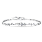 S925 Sterling Silver Angel Heart Bracelet Bangle Gift
