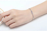 S925 Sterling Silver Angel Heart Bracelet Bangle Gift