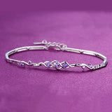 S925 Sterling Silver Angel Heart Bracelet Bangle Gift