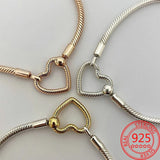 S925 Star Heart Clasp Pav? Bracelet Girl Jewelry Gift