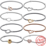 S925 Star Heart Clasp Pav? Bracelet Girl Jewelry Gift