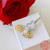 S925 Star Heart Clasp Pav? Bracelet Girl Jewelry Gift