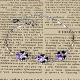 Sterling Silver Clover Flower Bracelet Bangle Wedding Gift