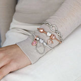 S925 Sterling Silver Bright Love Cz Bracelet