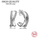Sterling Silver Heart-shaped Water Drop Earrings