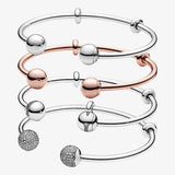 S925 Silver Ball Open Cz Bracelet Women Diy Jewelry