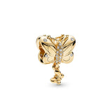925 Silver Celestial Stars Charm Flower Beads Ring Butterfly Pendant Clip