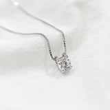 925 Silver Zircon Diamond Necklace Pendant Gift
