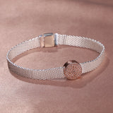 Zircon Flat Beads for 3mm Bracelet Women Jewelry
