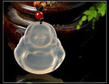 Ice-Seeded Jade Myelin Buddha Pendant