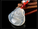 Ice-Seeded Jade Myelin Buddha Pendant