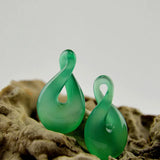 Green Jade Pendant Twist Heaven and Earth Ice Kind