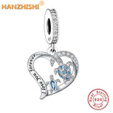 925 Silver Tortoise Heart Charm Beads for DIY Jewelry Making