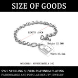 Platinum Key Lock Head Bracelet for Girlfriend